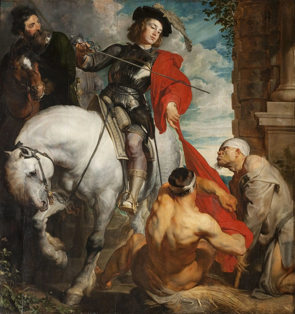 Saint Martin et le Mendiant - Antoine van Dyck image 1 reproduction artisanale de tableau