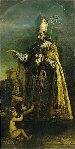 Святой Николай воскрешающий маленьких детей - Гюстав Курбе