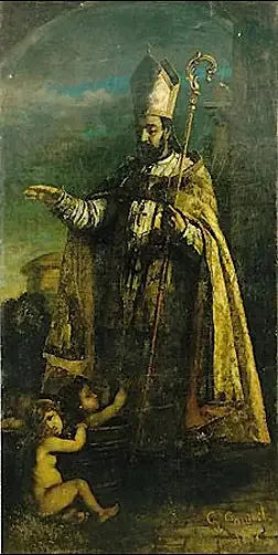 Святой Николай воскрешающий маленьких детей - Гюстав Курбе