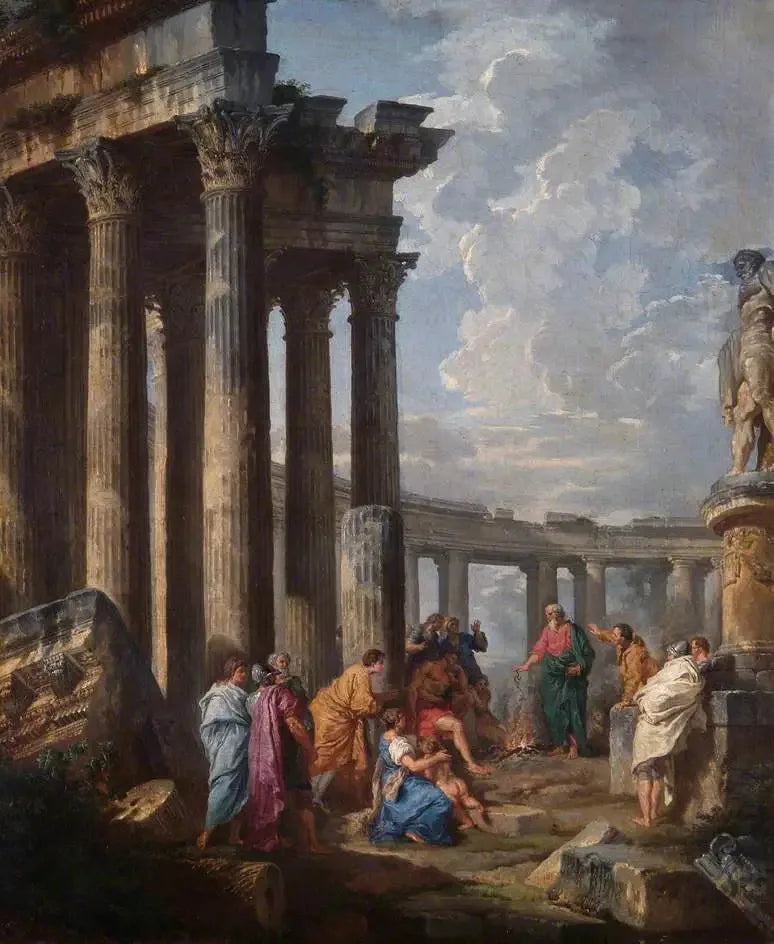 Святой Павел на Мальте, схватывающий змею - Джованни Паоло Панини