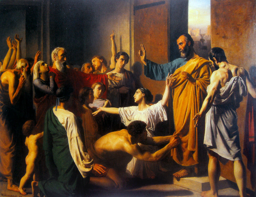 Saint Pierre chez Marie après sa délivrance de prison de William-Adolphe Bouguereau