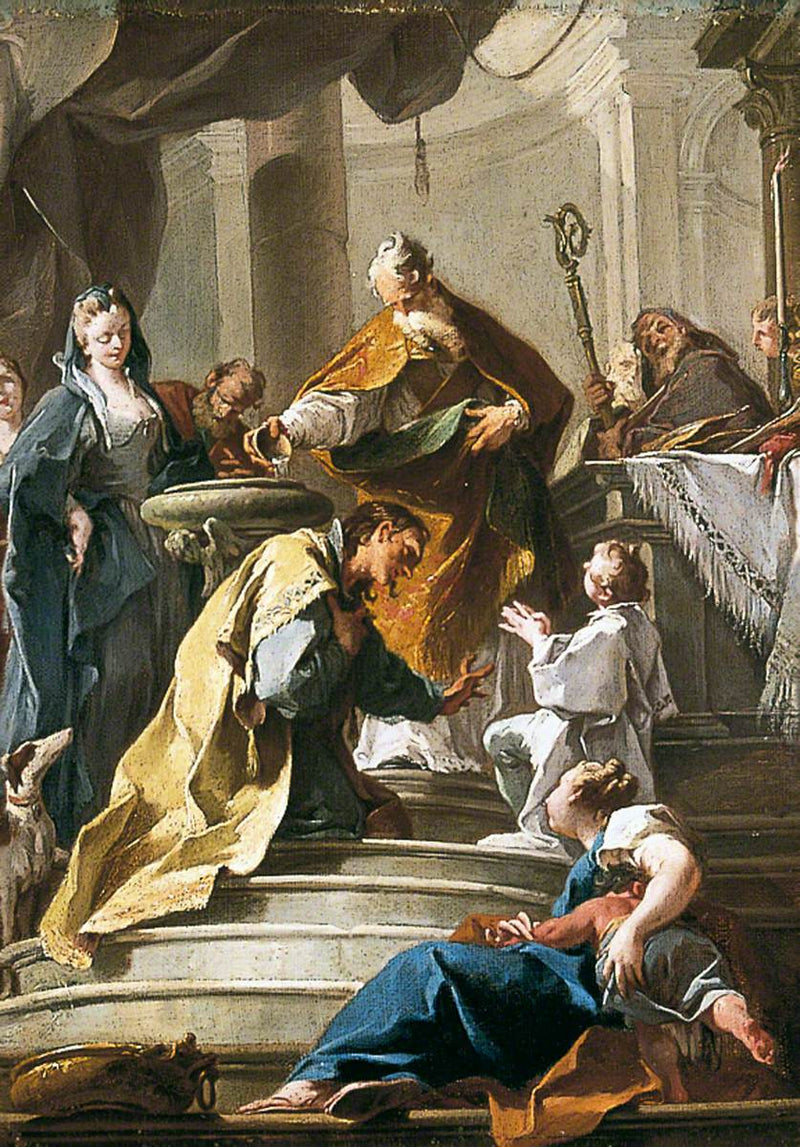 Святой Просдокиме крещающий святого Даниила - Джованни Баттиста Питтони