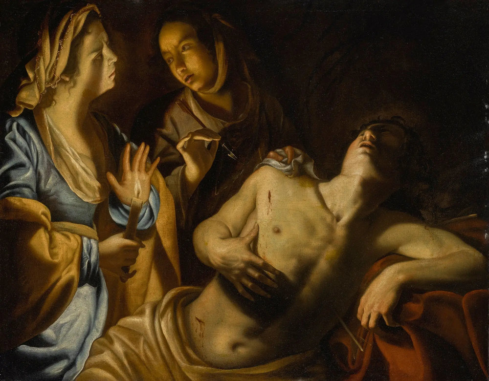 Saint Sébastien soigné par Sainte Irène - Artemisia Gentileschi - Alpha Reproduction