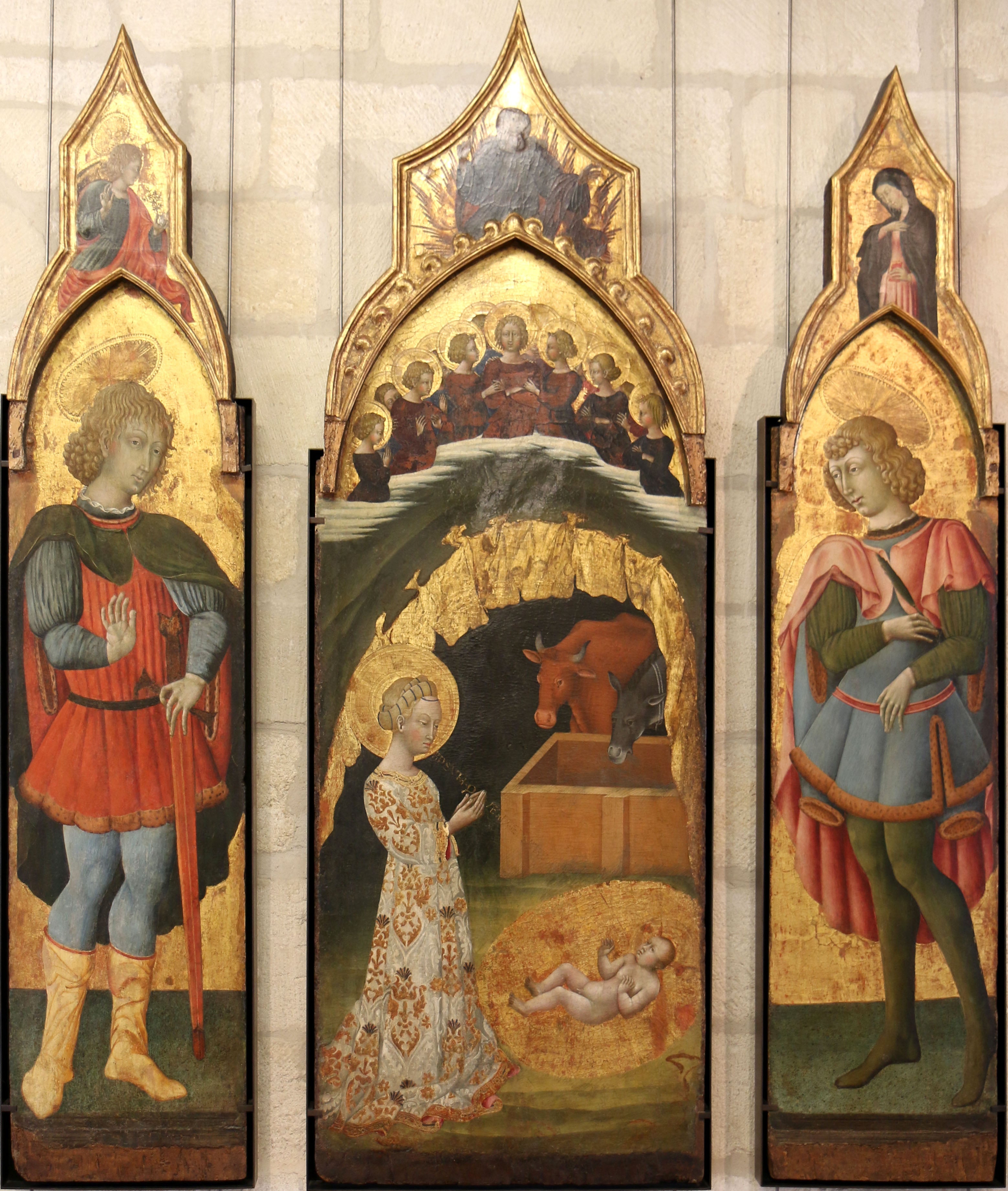 Saint Vittorin (?) (au-dessus: l’Ange de l’Annonciation) - Giovanni di Paolo - Alpha Reproduction