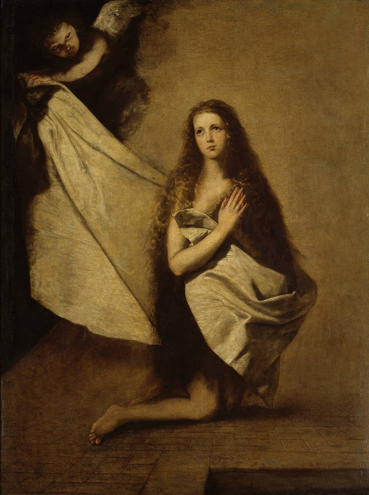 Sainte Agnès en prison - Jusepe de Ribera image 1 copie de tableau peinte à la main