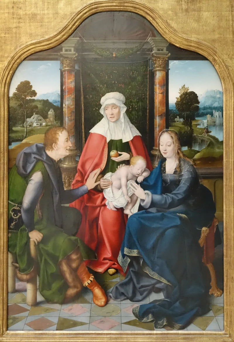 Святая Анна Троица и Святой Иоаким - Joos van Cleve