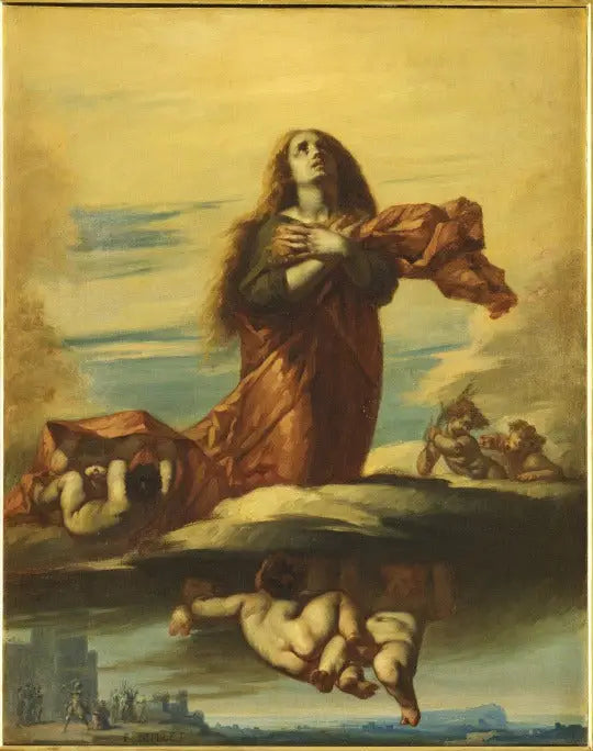 Святая Варвара, взятая на небо - Жан-Франсуа Милле