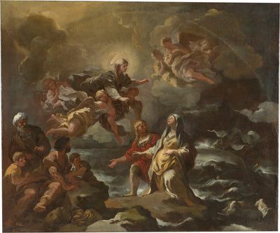 Sainte Brigitte sauvée d’un naufrage par la Vierge Marie - Luca Giordano - Alpha Reproduction