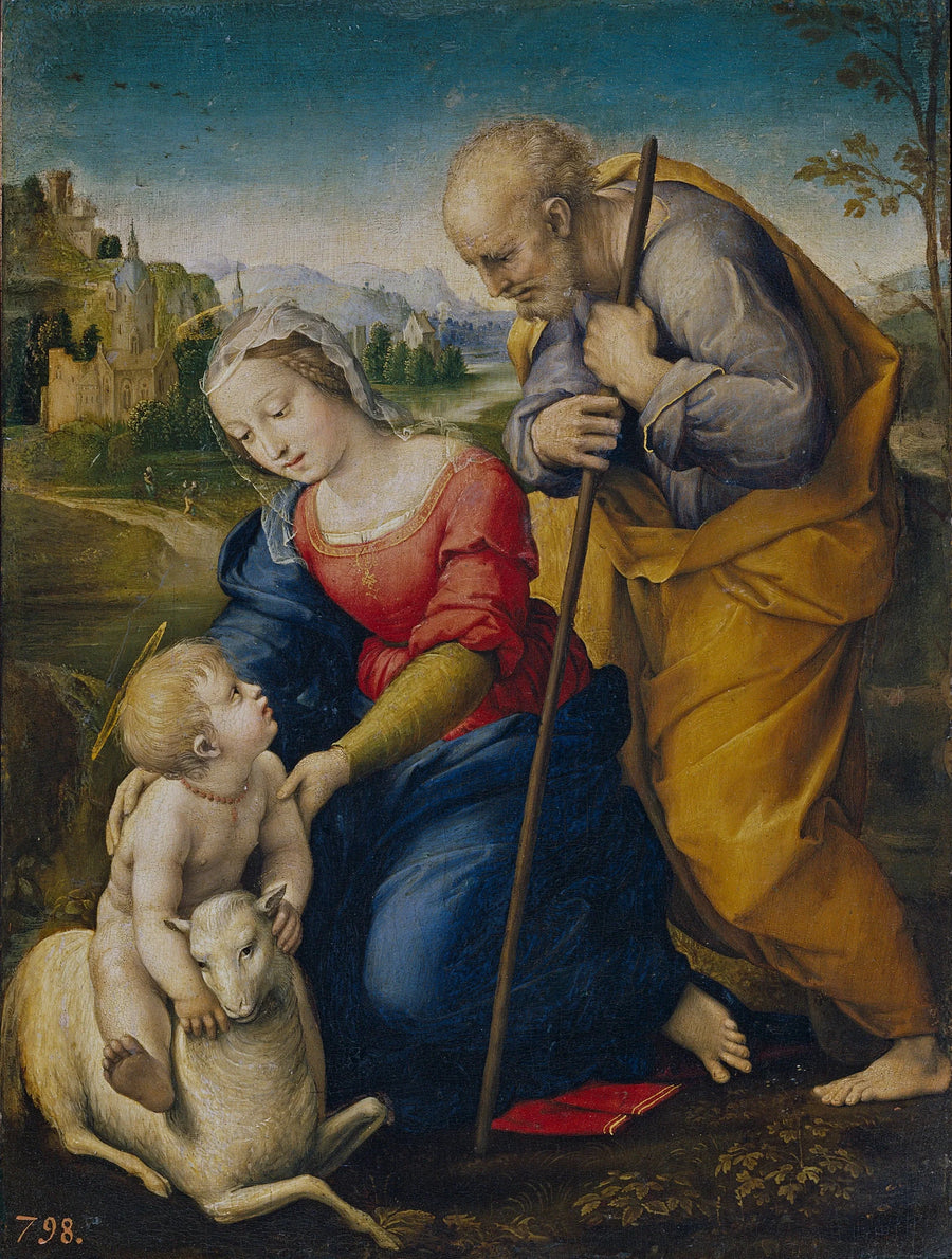 Sainte Famille avec l’agneau de Raphaël, musée du Prado – reproduction peinture à l’huile sur toile