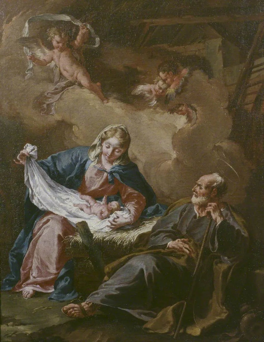 Sainte Famille - Giovanni Battista Pittoni image 1 copie peinte à la main à l’huile