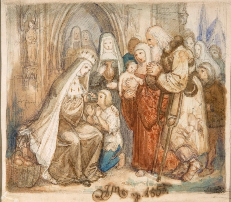 Святая Ядвига среди бедных - Ян Матейко