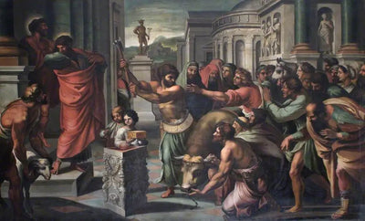 Reproduction du tableau « Saints Paul et Barnabé à Lystre - Raphaël Sanzio » par Alpha Reproduction en peinture à l’huile