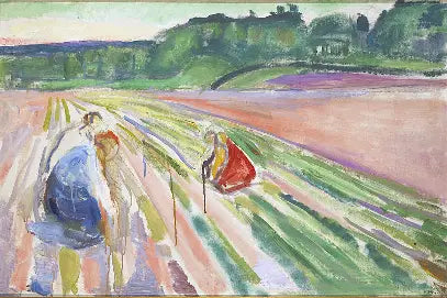 Reproduction du tableau « Sarclage - Edvard Munch » par Alpha Reproduction en peinture à l’huile