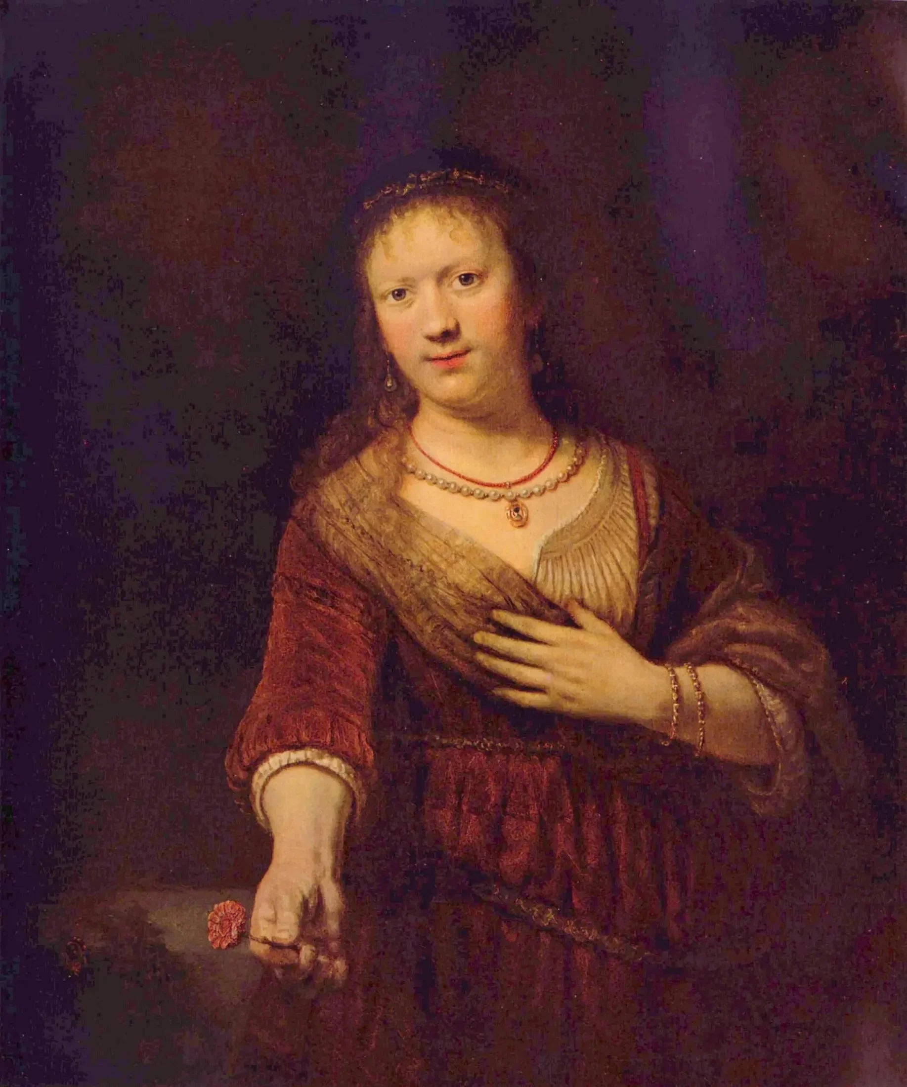 Saskia en Flore - Rembrandt image 1 reproduction artisanale de tableau