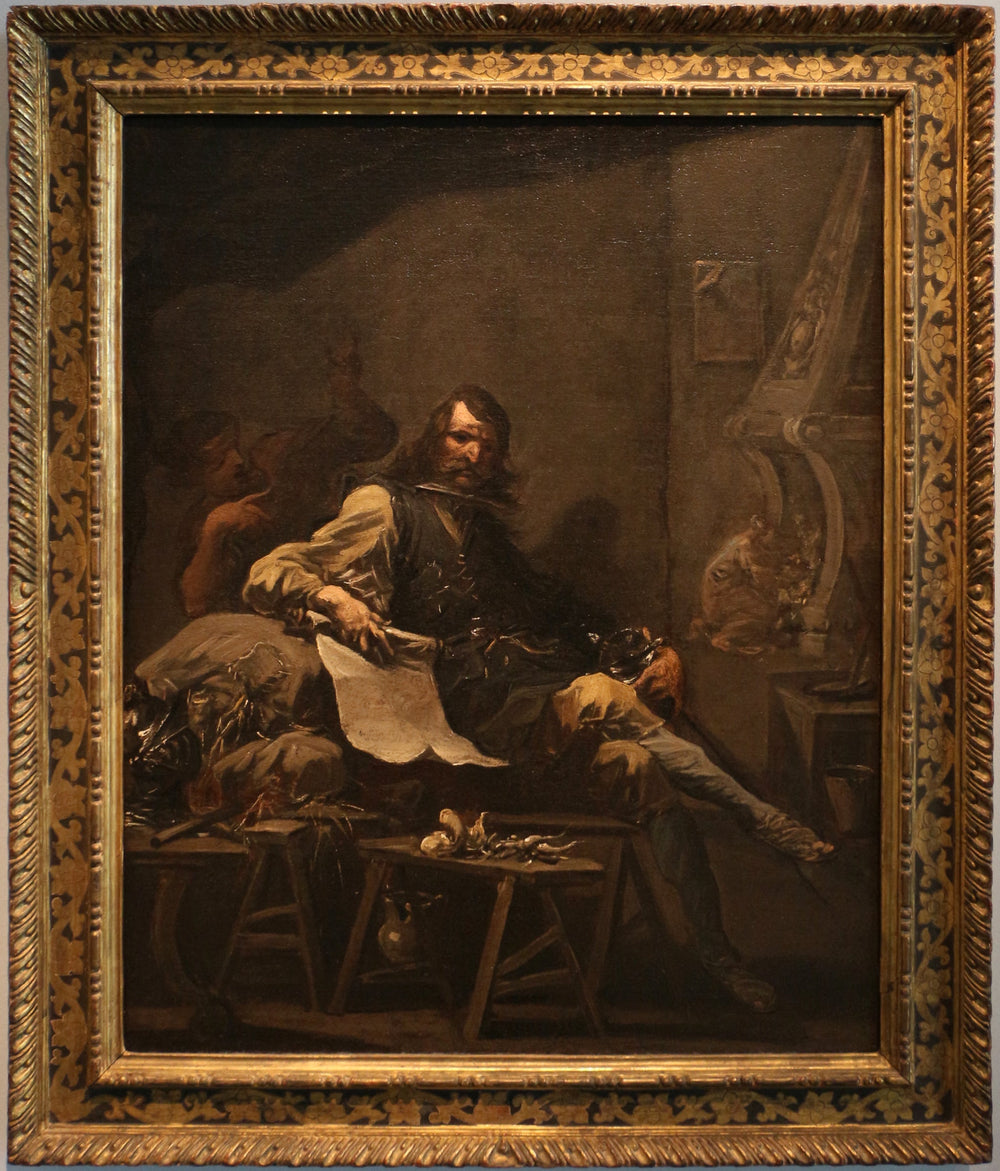 satiro su un nobiluomo in miseria - Alessandro Magnasco image 1 reproduction artisanale de tableau