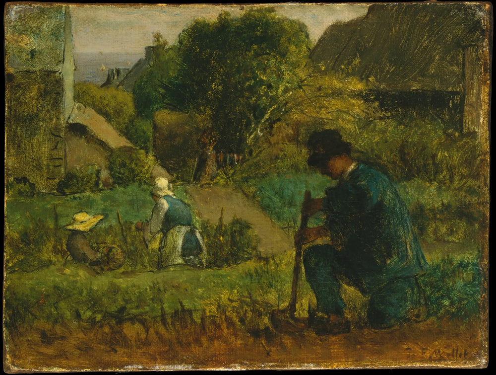 Scène de jardin - Jean-François Millet - Alpha Reproduction