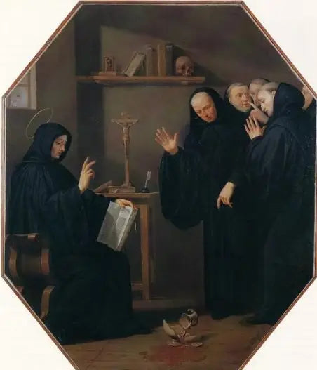 Scène de la vie de saint Benoît. La Coupe de vin empoisonnée - Philippe de Champaigne - Alpha Reproduction