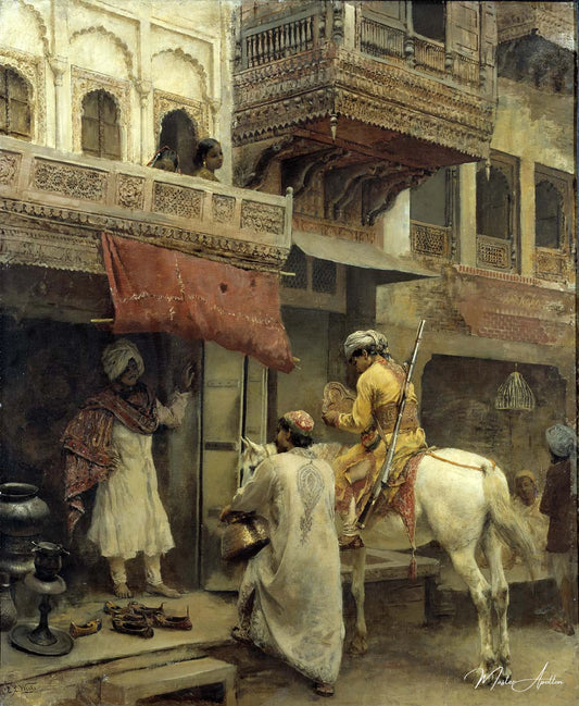 Scène de rue en Inde - Edwin Lord Weeks - Reproductions de tableaux et peintures haut de gamme