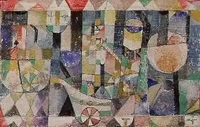 Scène du port - Paul Klee image 1 reproduction de peinture à l’huile