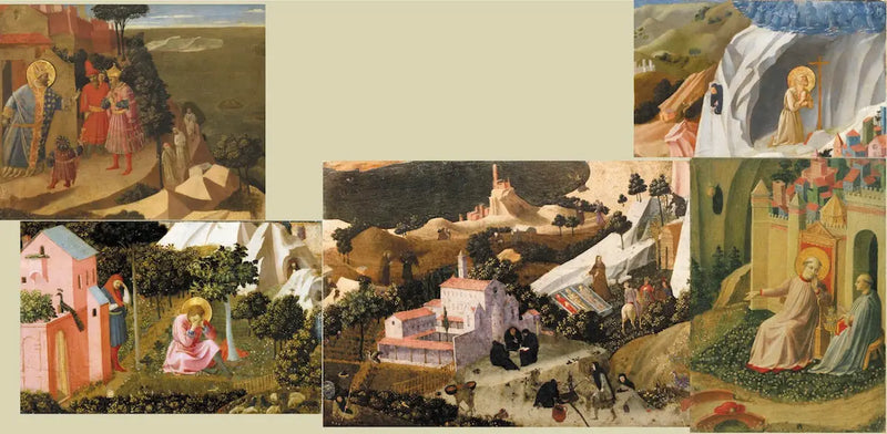 Сцены из Тебейды. Вырезка из панели, разделённой на 6 частей - Фра Анджелико