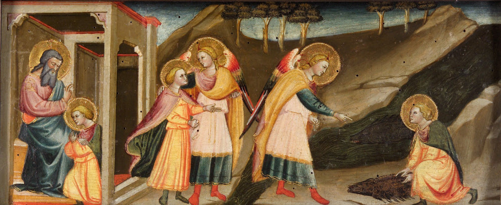 Scènes de Tobias (Tobias fait ses adieux à son père ; Les pérégrinations de Tobias et de l’archange Raphaël ; Tobias