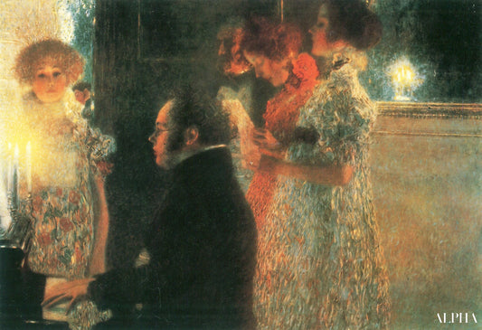 Schubert au piano ii - Gustav Klimt - Reproductions de tableaux et peintures haut de gamme