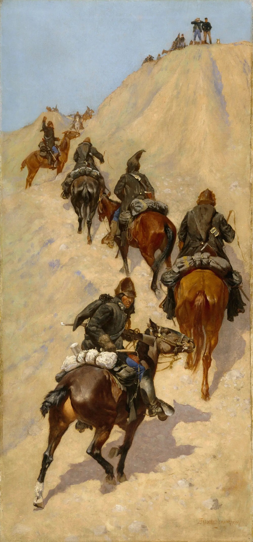 Scouts escaladant une montagne - Frederic Remington - Alpha Reproduction