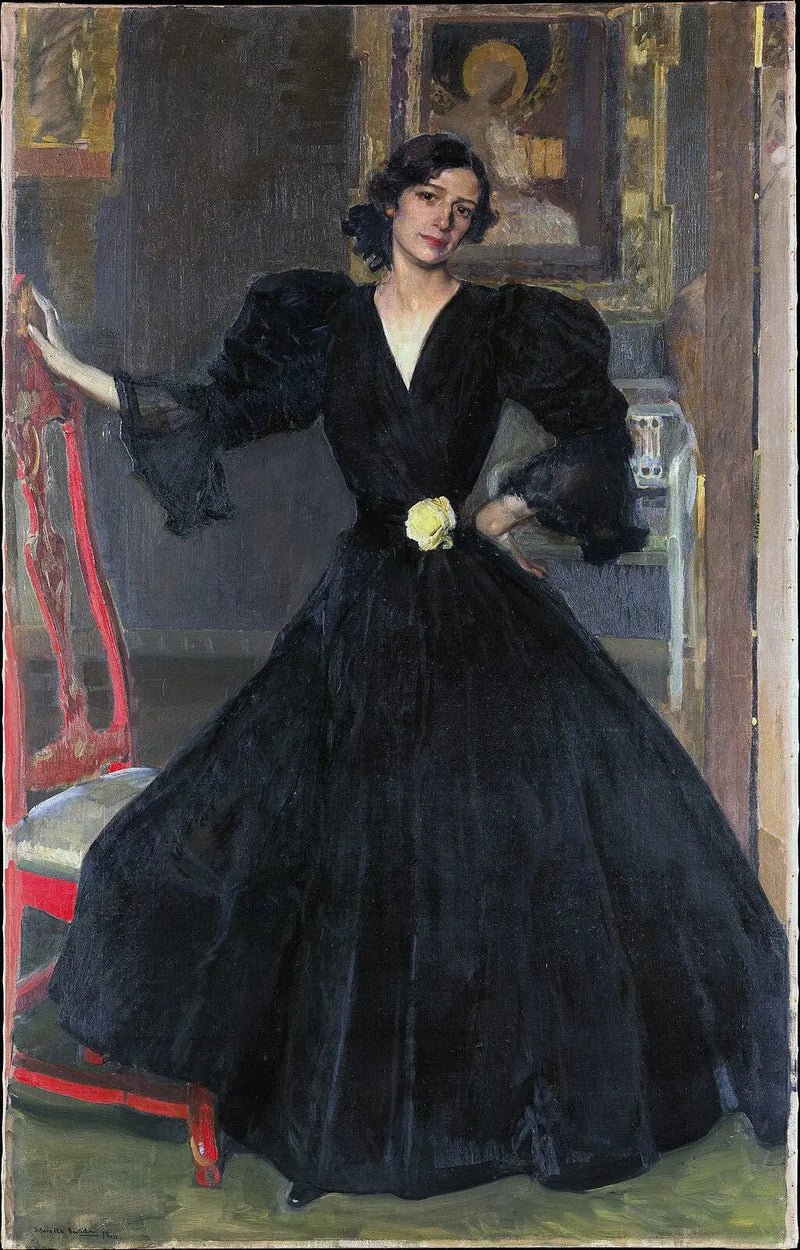 Сеньора де Соролья (Клотильда Гарсия дель Кастильо, 1865-1929) в черном - Хоакин Соролья