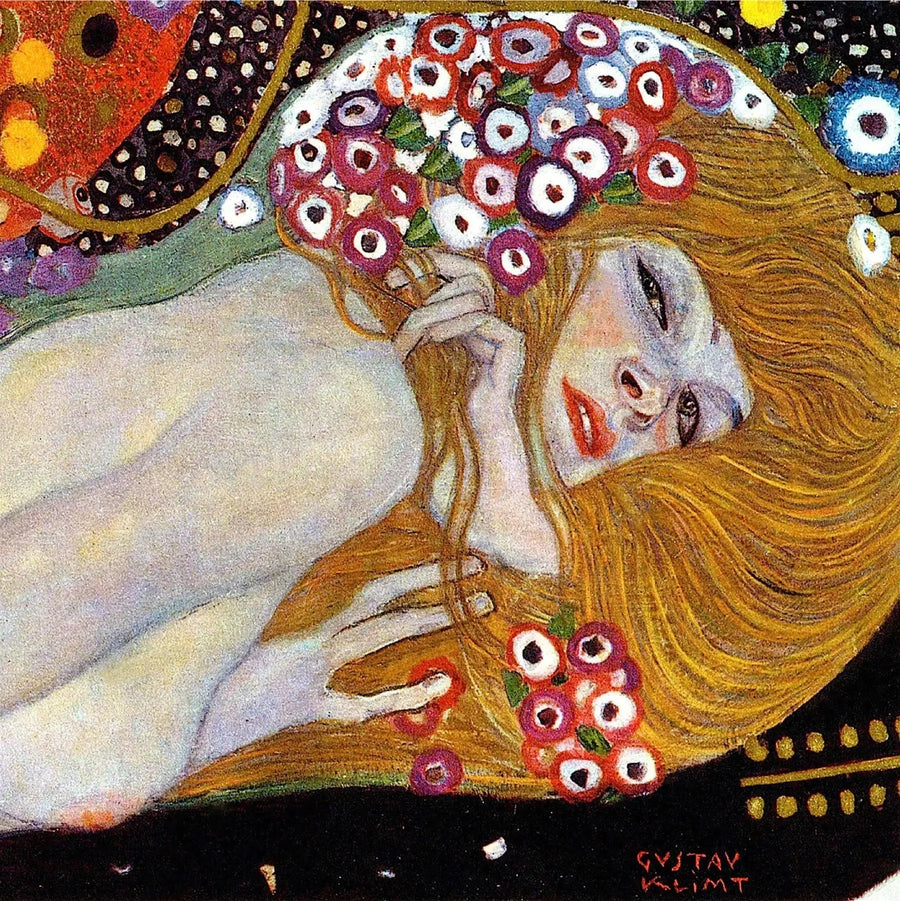 🐍 Водяные змеи II (Деталь) – Густав Климт (1904–1907)