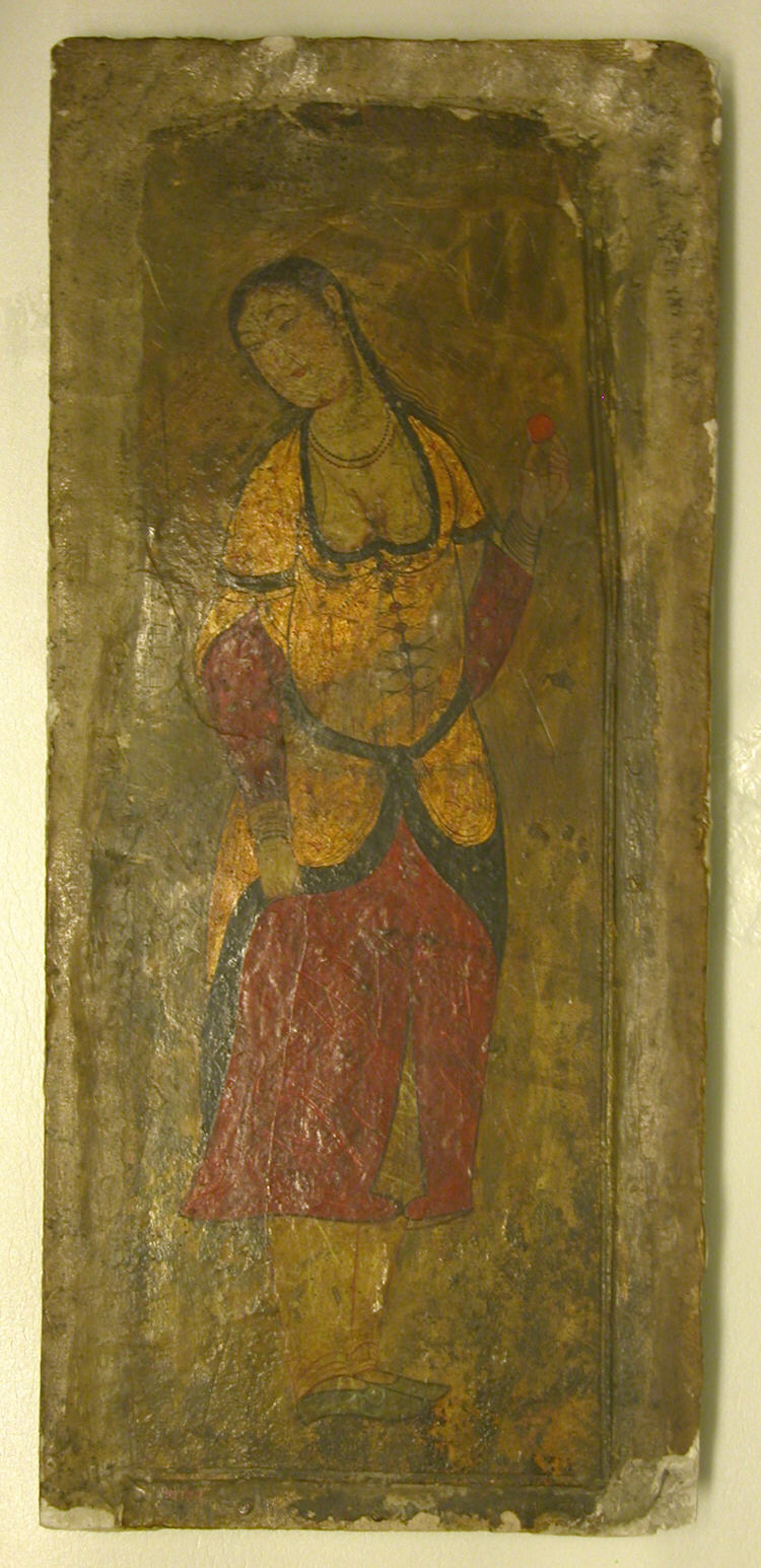 Femme tenant un fruit - Atelier persan anonyme