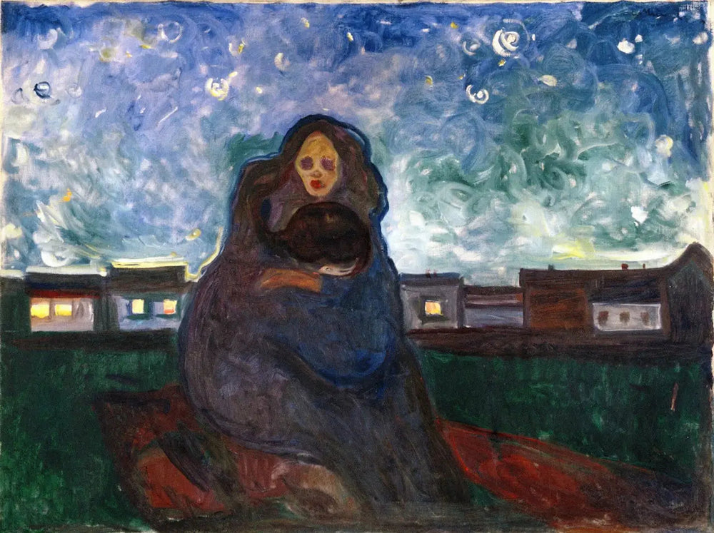 Sous les étoiles - Edvard Munch image 1 tableau peint à l’huile sur toile