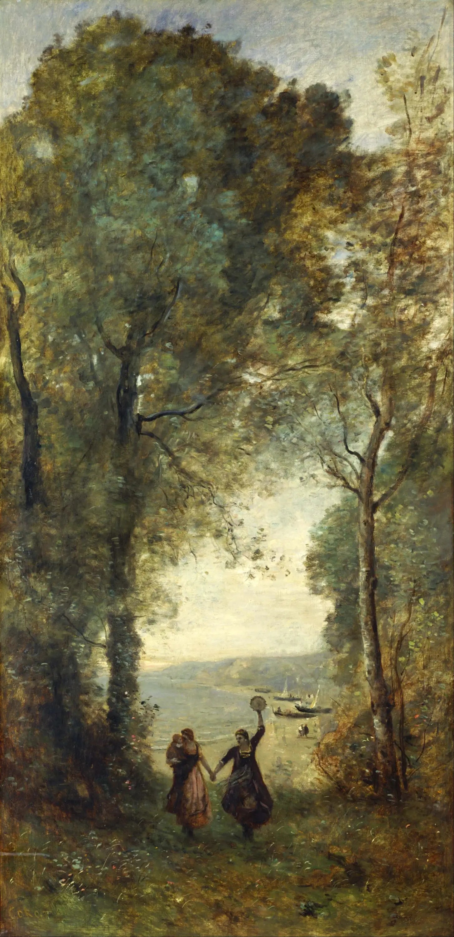 Souvenir de la plage de Naples - Jean-Baptiste Camille Corot image 1 reproduction artisanale de tableau