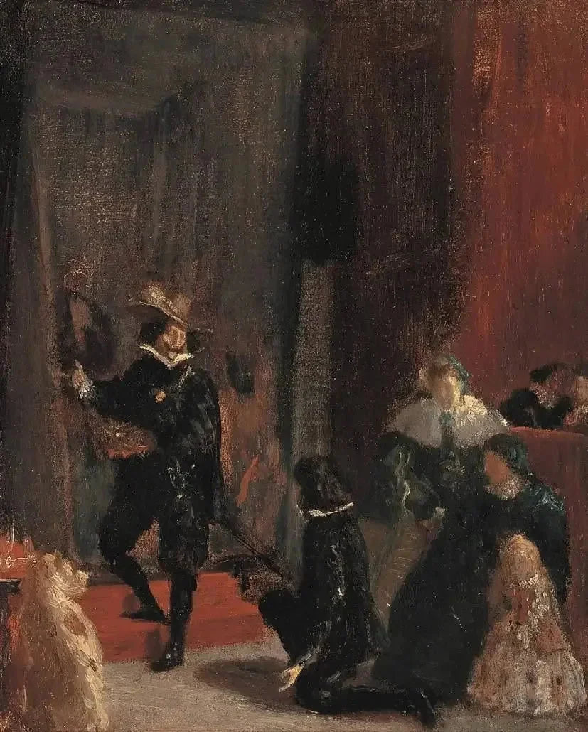 Souvenir de Velázquez vers 1858 par Edgar Degas – reproduction peinture à l’huile sur toile