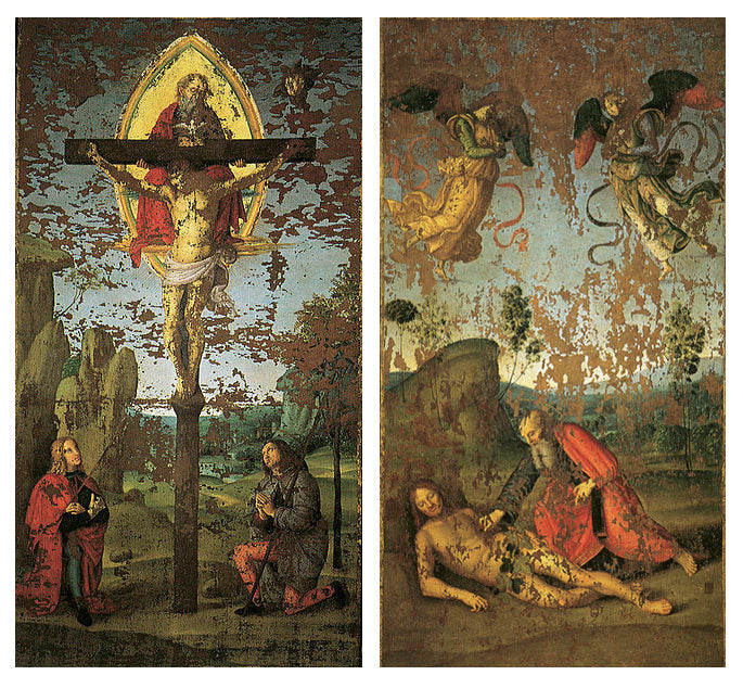 Reproduction du tableau « Stendard de la Santissima Trinità - Raphaël Sanzio » par Alpha Reproduction en peinture à l’huile