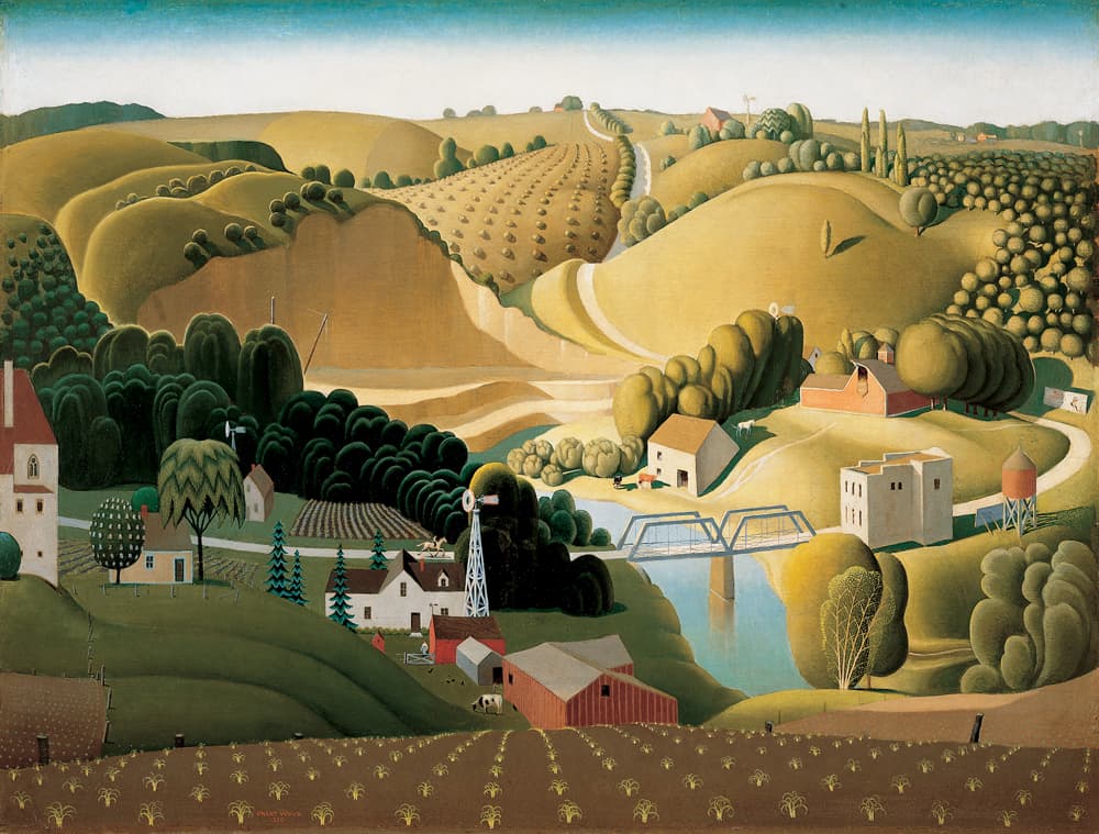 Stone City Iowa - Grant Wood - Alpha Reproduction