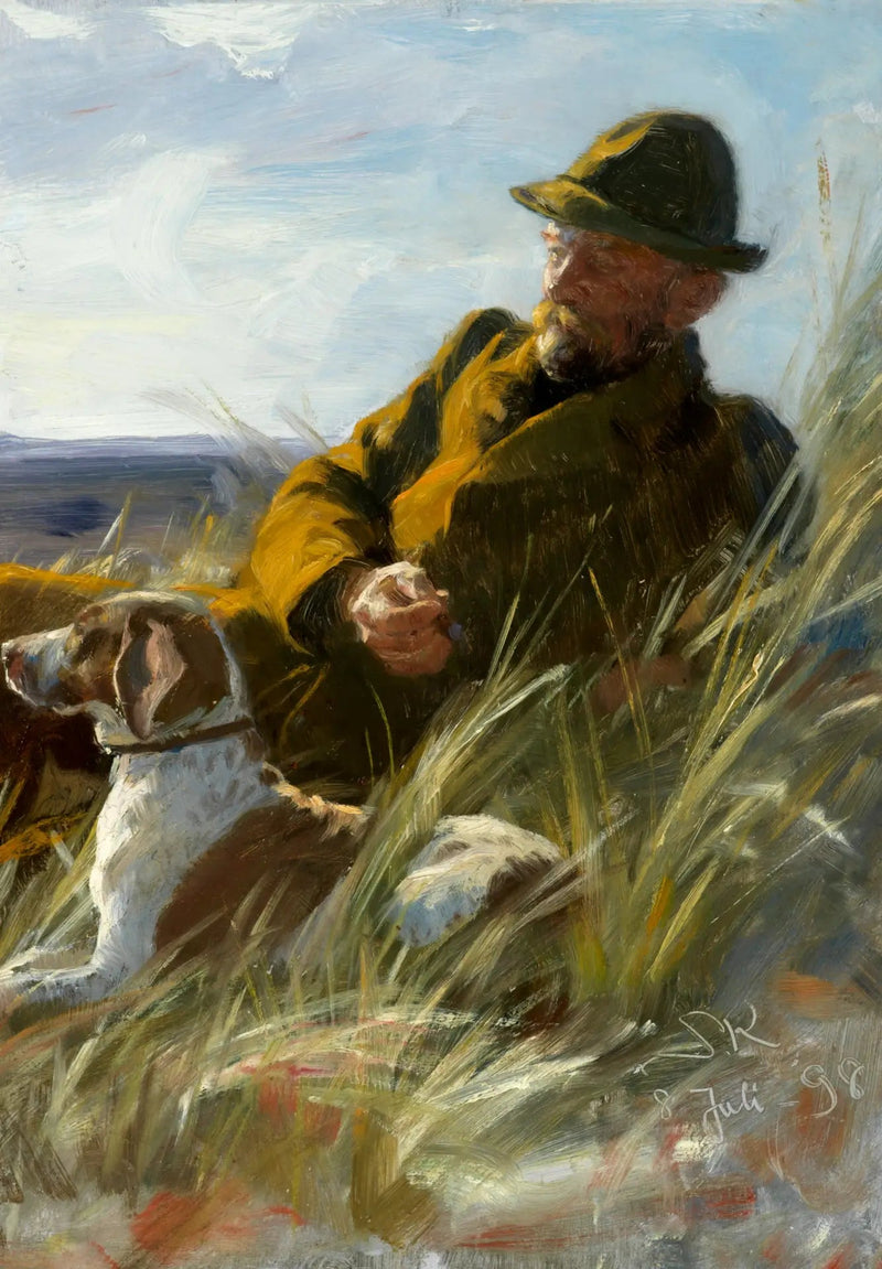 Посадка C. F. Dahlerup с Jagthund. - Peder Severin Krøyer