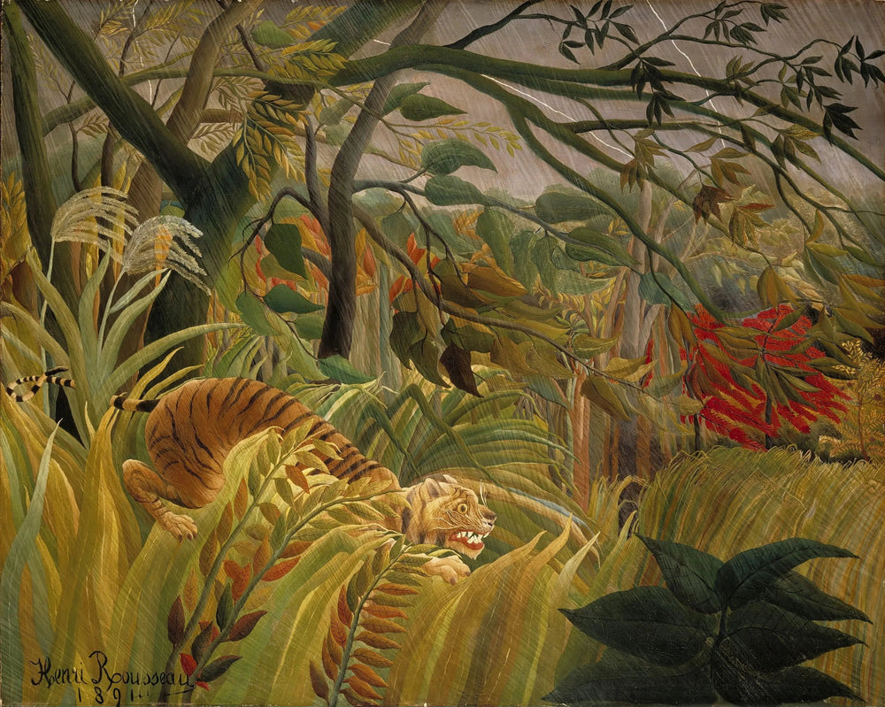 Surprise ! - Henri Rousseau image 1 reproduction d’œuvre d’art à l’huile