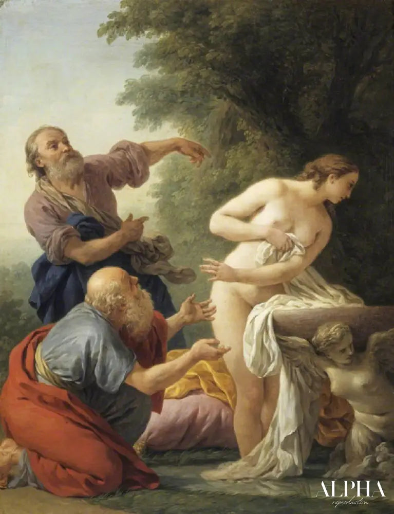 Susannah et les anciens - Louis Jean François Lagrenée - Reproductions de tableaux et peintures haut de gamme