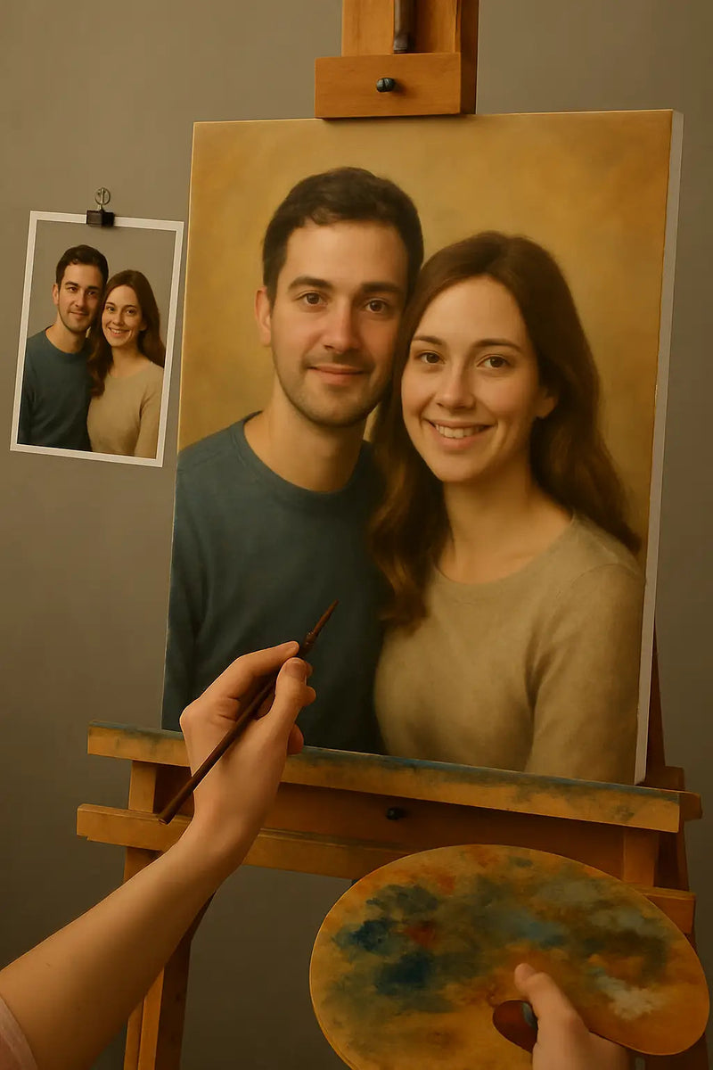 💑 Персонализированная картина для пары – уникальная и эмоциональная масляная живопись
