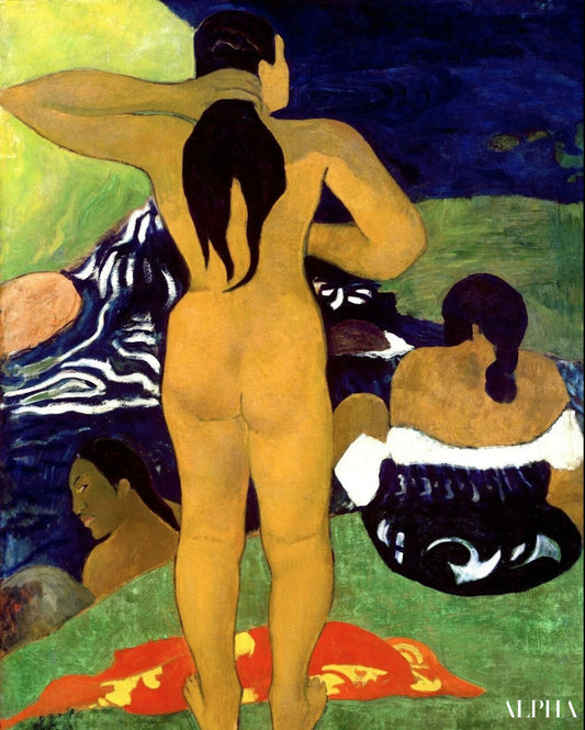 Tahiti gouttières baignant - Paul Gauguin - Reproductions de tableaux et peintures haut de gamme