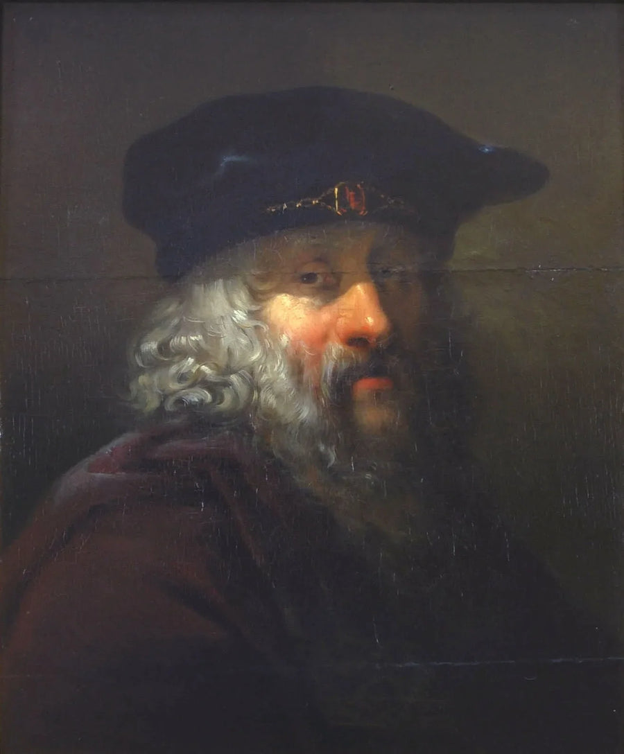 Голова пожилого мужчины в берете - Ary Scheffer