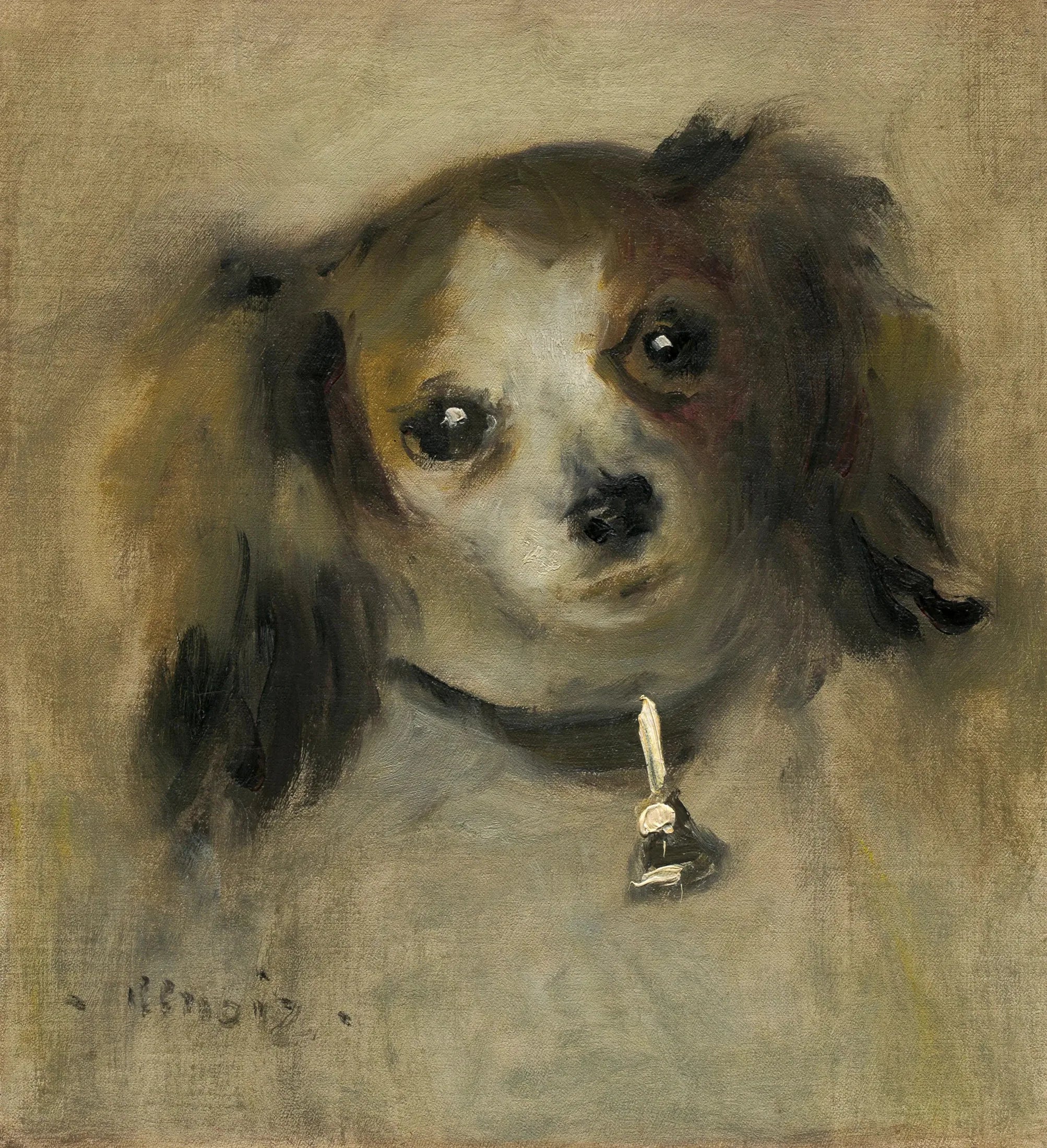 Reproduction du tableau « Tête de chien - Pierre-Auguste Renoir » par Alpha Reproduction en peinture à l’huile
