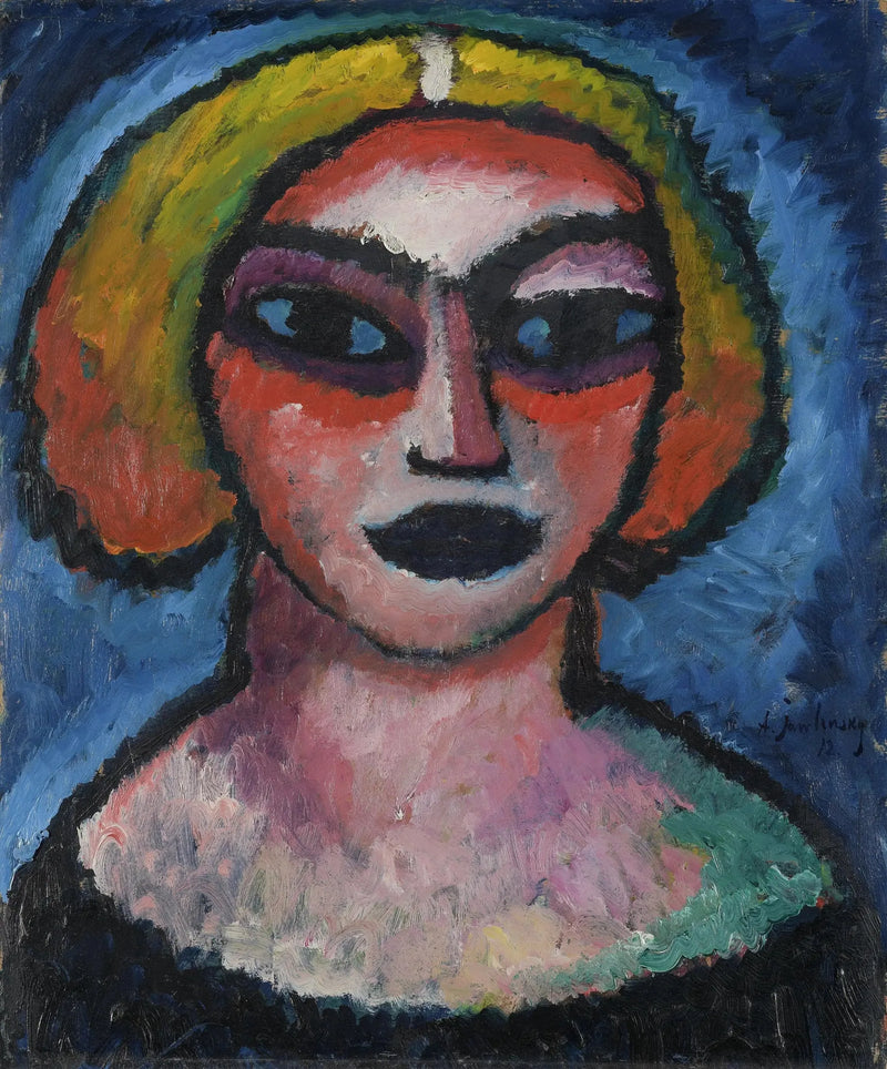 Голова женщины Обратная сторона: Туловище мужчины (около 1910-1912) - Алексей фон Явленский