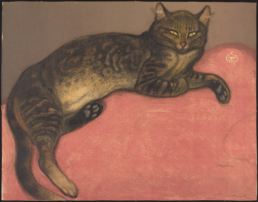 Chat sur un coussin - Théophile Alexandre Steinlen