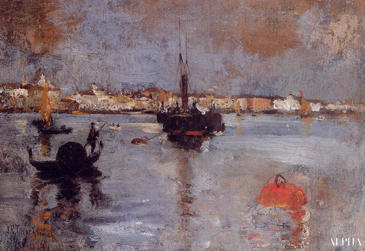 The Grand Canal, Venice - John Henry Twachtman - Reproductions de tableaux et peintures haut de gamme