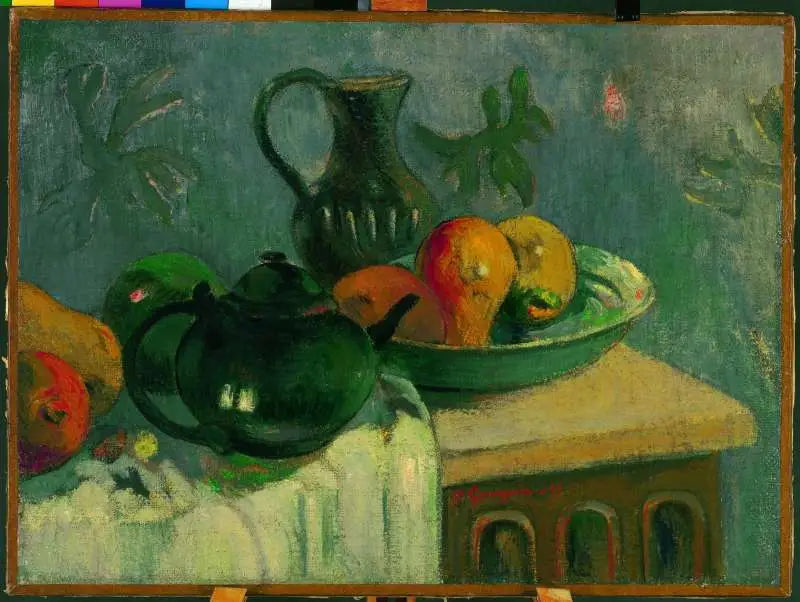 Чайник, кувшин и фрукты - Поль Гоген
