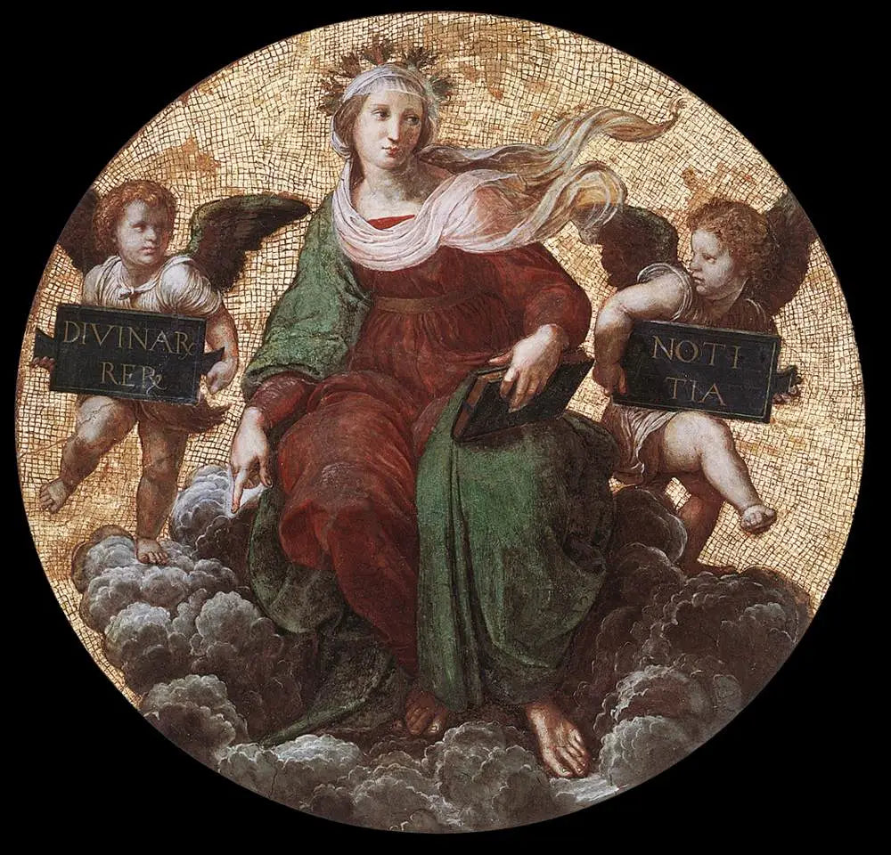 Reproduction du tableau « Théologie - Raphaël Sanzio » par Alpha Reproduction en peinture à l’huile