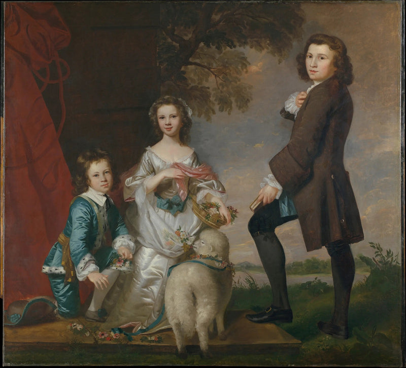 Томас (1740–1825) и Марта Нит (1741–после 1795) с его опекуном, Томас Нидхэм - Джошуа Ренорольс