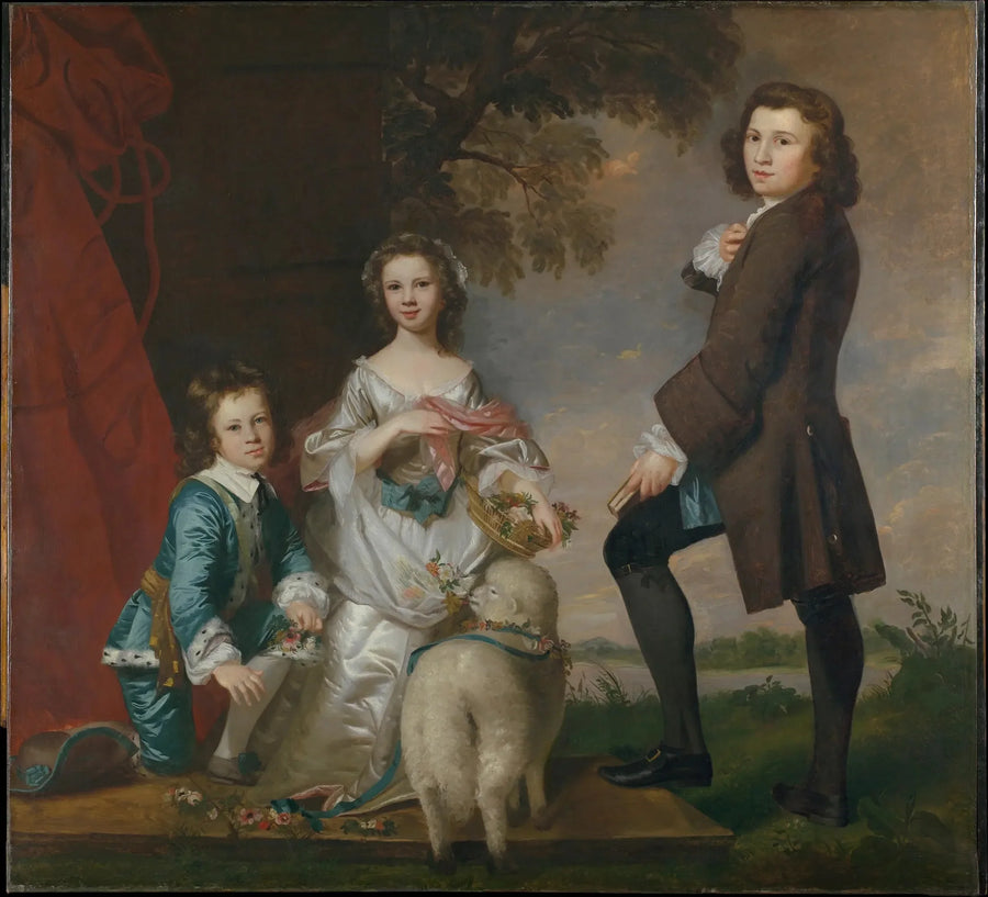 Томас (1740–1825) и Марта Нит (1741–после 1795) с его опекуном, Томас Нидхэм - Джошуа Ренорольс