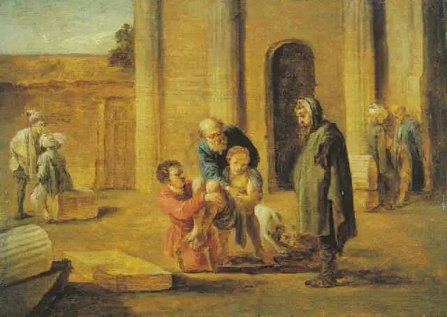 Тоби и мертвый израильтянин (по мотивам Доменико Фетти) - Давид Тенирс младший